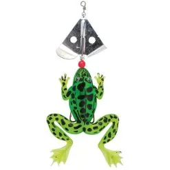 Flats FLADEN Frog With Spinner Leaf 13cm 15g Green / Black